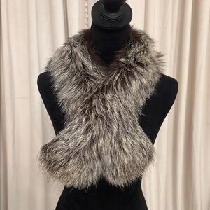 Real Fox fur scarf  silver fox